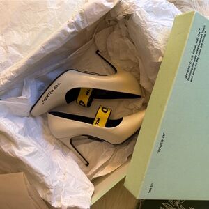 OFF-WHITE “FOR WALKING” HEELS STRAP WITH LOGO GREAT CONDITION IN BOX